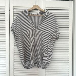Per Se Striped Short Sleeve